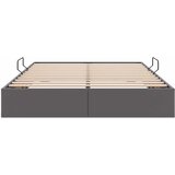  Otomanski krevet s pohranom Sivi 140 x 190 cm Lažna koža | shoptok.hr