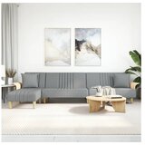 vidaXL Kutna garnitura na razvlačenje svjetlosiva 279x140x70cm tkanina Cijene