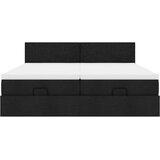 vidaXL Okvir kreveta s madracima crni 160x200cm od tkanine | shoptok.hr
