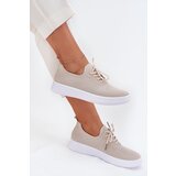 Boto Fabric Slip On Sports Shoes On Platform Ladies Beige Kalyra | shoptok.hr