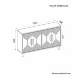 Hanah home Konzolni sto Roger, 120x73,6x29,6 cm, Hrast | Eponuda.ba