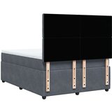  Krevet s oprugama i madracem tamnosivi 140x190 cm baršunasti | shoptok.hr