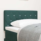 vidaXL Vzglavje s kristalnimi gumbi, natočeno temno zeleno, 80 cm, žamet, (22080453) | Shoptok.si
