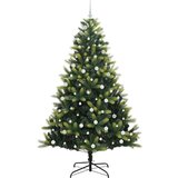 vidaXL Umjetna Božićna Jelka s Povezivanjem, 300 LED-a Zelena 240 cm | shoptok.hr
