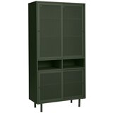 Unique Furniture Temno zelena kovinska garderobna omara z drsnimi vrati 90x180 cm Veep – | Shoptok.si