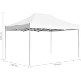 vidaXL Profesionalni šotor za zabave aluminij 4,5x3 m bel | Shoptok.si