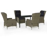  5-dijelni vrtni blagovaonski set smeđi | shoptok.hr