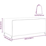 vidaXL Prevleka za zunanje pohištvo Črna 240 x 110 x 70 cm 210D | Shoptok.si