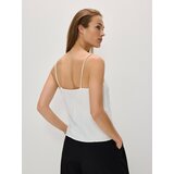 Reserved - Satenski top s čipkom - krem | shoptok.hr