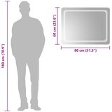  LED kupaonsko ogledalo s ogledalom *Transparent*an 80 x 60 cm | shoptok.hr