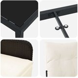 vidaXL 3-dijelni vrtni set s jastučićima Crna poli ratan | shoptok.hr