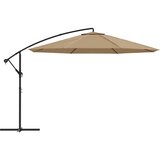  Konzolni vrtni suncobran s aluminijskim stupom 350 cm smeđesivi | shoptok.hr