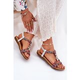ARTIKER Women's Flat Sandals With Woven Straps And Accessories | ePonuda.com
