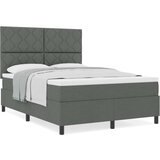vidaXL box spring krevet s madracem tamno siva 160x200 cm tkanina | shoptok.hr