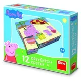 Dino peppa pig drvene kockice 12 komada ( 11181 )