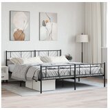 vidaXL Metalni okvir kreveta uzglavlje i podnožje crni 200x200 cm Cijene