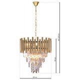  Kristalni luster na lancu MADISON 9xE14/40W/230V zlatna | Eponuda.com