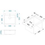 Alveus enojno pomivalno korito Monarch Pure 70 - bronasta (1141621) | Shoptok.si