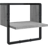  6-dijelni set zidnih polica siva boja hrasta konstruirano drvo | shoptok.hr