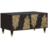 vidaXL Kava Stol Crna 80 x 50 x 40 cm Čvrsto drvo manga Cijene