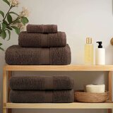 vidaXL Ručnici za kupanje SOLUND 10 kom smeđi 100 x 150 cm 600 gsm | shoptok.hr