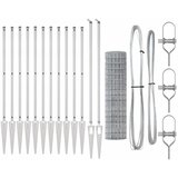  Ograda s postovima Srebrno 1,2 x 25 m Čelik | shoptok.hr