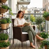 Multi Garden vrtna fotelja s jastukom za balkon, terasu, smeđa | shoptok.hr