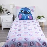Jerry Fabrics Modra/vijolična enojna bombažna otroška posteljnina 140x200 cm Lilo and Stitch "Cute" – | Shoptok.si