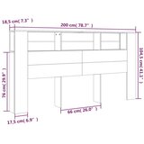 vidaXL vzglavna omarica betonsko siva 200x18,5x104,5 cm | Shoptok.si