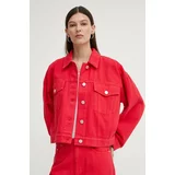 2NDDAY Jeans jakna 2ND Rodriguez TT - Canvas Den ženska, rdeča barva, 2244717955