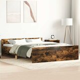  Okvir kreveta s uzglavljem i podnožjem boja hrasta 135x190 cm | shoptok.hr