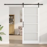  Drsna vrata ORKDAL Bela 93 x 211 cm Trden borov les in steklo, (5000215403) | Shoptok.si