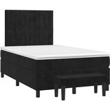 vidaXL Krevet box spring s madracem crni 120 x 190 cm baršunasti Cijene