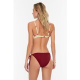 Trendyol Claret Red Tie Detailed Low Waist Bikini Bottom | shoptok.hr