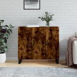 vidaXL Komoda boja dimljenog hrasta 90 x 34 x 80 cm konstruirano drvo Cijene