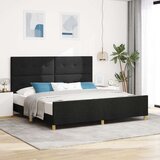  Krevet Crna 200x200 cm Tkanina Cijene