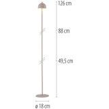 SCHÖNER WOHNEN 19245-39 - LED prigušiva stojeća lampa BELLIS LED/2,5W/5V IP54 siva | Eponuda.com