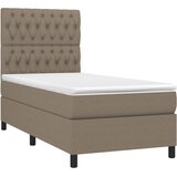  Krevet s oprugama i madracem smeđesivi 100 x 200 cm od tkanine | shoptok.hr