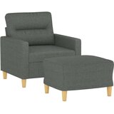 Fotelj s stolčkom za noge temno siv 60 cm blago, (20909863) | Shoptok.si