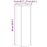 vidaXL Stojalo za rastline 2 kosa rjavi hrast 17x17x60 cm inž. les | Shoptok.si