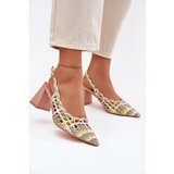 Boto Woven Block Heel Sandals Pink Ebina | Shoptok.si
