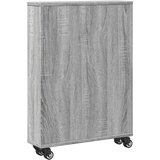  Uska kolica za pohranu boja hrasta 48x13x68cm konstruirano drvo | shoptok.hr