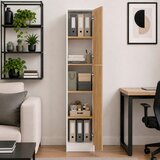 MID.YOU ARHIVSKA OMARA bela, medeni hrast | Shoptok.si