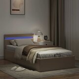  Hidraulični okvir za krevet LED boja cappuccina 100 x 200 cm | shoptok.hr