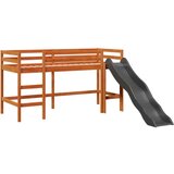 vidaXL Otroški pograd z zavesami modra 80x200 cm trdna borovina | Shoptok.si