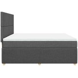  Krevet s oprugama i madracem tamnosivi 200 x 200 cm od tkanine | shoptok.hr