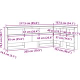 Skladišno uzglavlje Beton siva 120 cm Konstruirano drvo | shoptok.hr
