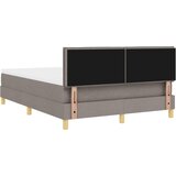  LED Box Spring Krevet Sivo-smeđa 140 x 190 cm tkanina | shoptok.hr