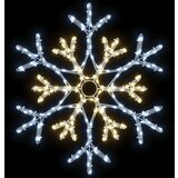 vidaXL Božićna pahulja Topla bijela 56 x 49 x 0.7 cm PVC | shoptok.hr