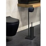 Wenko Črno jekleno stojalo za WC papir z WC ščetko Recco – | Shoptok.si